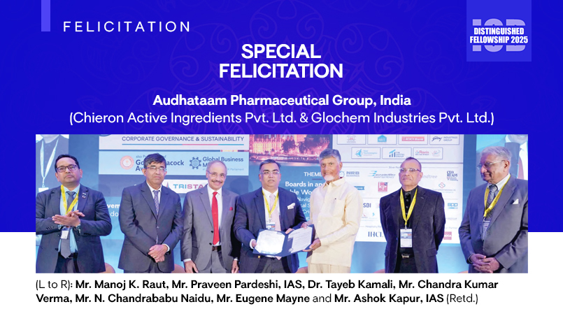 IOD SPECIAL FELICITATION- Audhataam Pharmaceutical Group, India